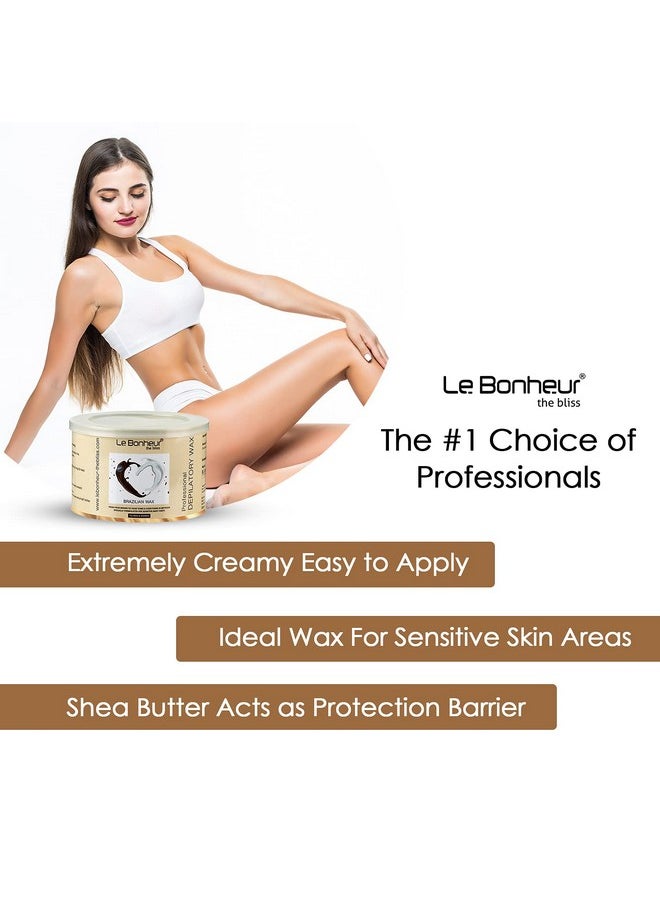 Le Bonheur.. - Stripless Brazilian Liposoluble Wax | For Face - Upper Lips - Arms - Legs - Bikini Line - Underarms And Full Body | Men & Women | White Chocolate | 250Gm - Image 1