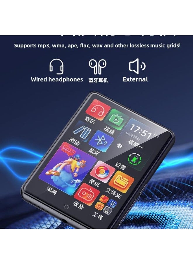 A02mp3 Walkman Student Edition Mp4 Bluetooth Player For High School Students-Color:1.8inch Touch Screen Version [black + Exterior] Comes With Protective Cover/headphones/lanyard/otg-Capacity:8gb (bluetooth Version)-package 1 - Image 5