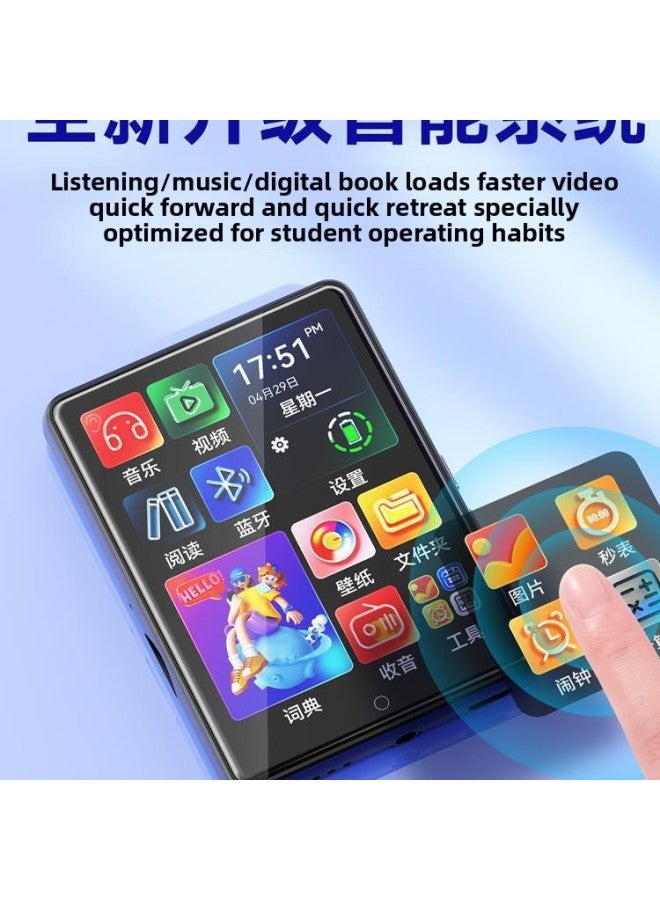 A02mp3 Walkman Student Edition Mp4 Bluetooth Player For High School Students-Color:1.8inch Touch Screen Version [black + Exterior] Comes With Protective Cover/headphones/lanyard/otg-Capacity:8gb (bluetooth Version)-package 1 - Image 4