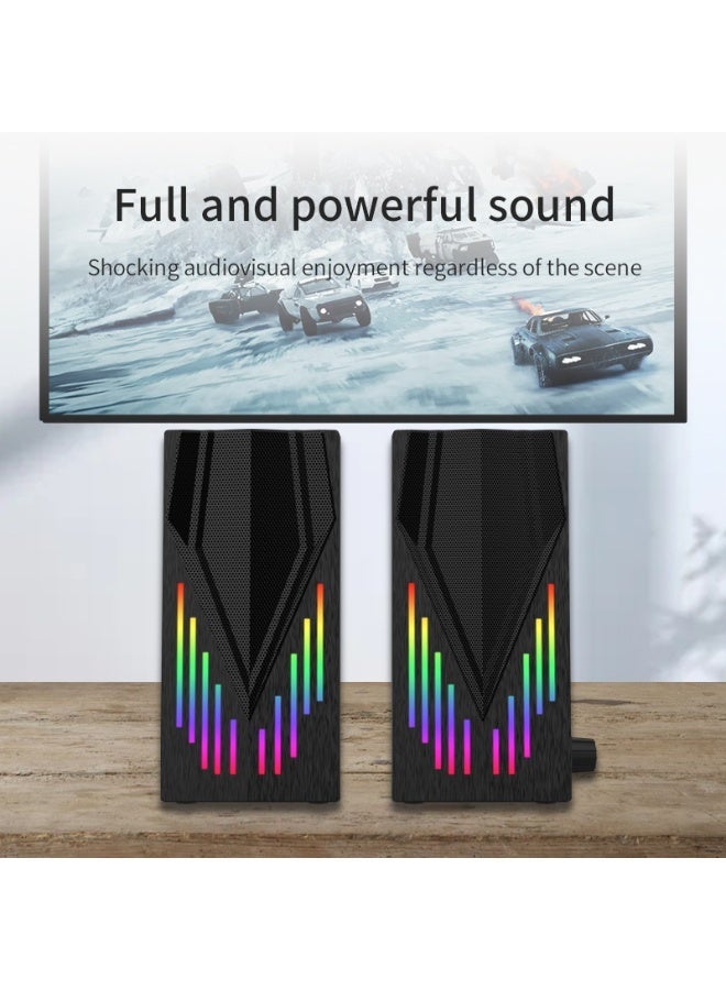 Multimedia audio desktop computer usb mini wired game luminous desktop home speaker - Image 5