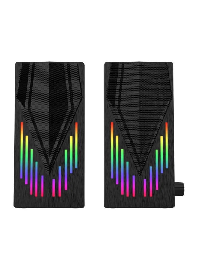Multimedia audio desktop computer usb mini wired game luminous desktop home speaker - Image 1