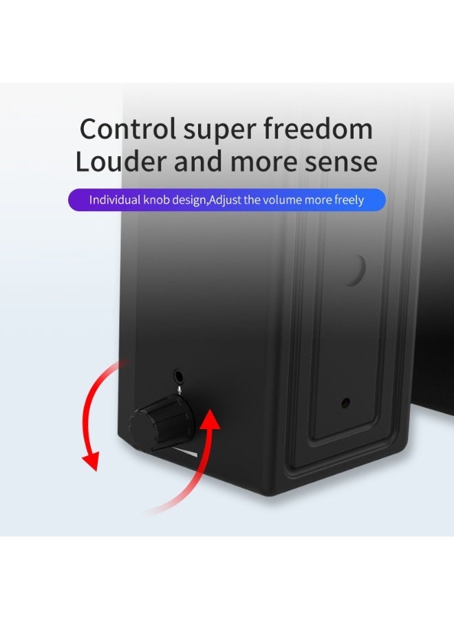 Multimedia audio desktop computer usb mini wired game luminous desktop home speaker - Image 3