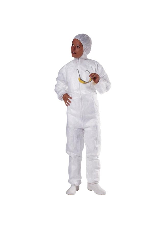 Deltaplus - PO106 Disposable Coverall– Lightweight, Breathable, Full-Body Protection Lab Coat | Non-Woven, Water-Resistant | Ideal for Medical, Industrial, and Hygiene Use | 2XL - Image 1