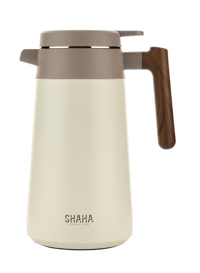 SHAHA Smart Stainless Steel Vacuum Flask 17L White - Image 1