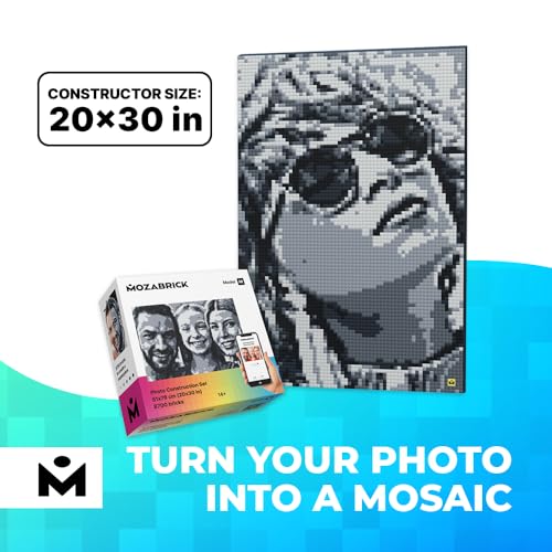 MOZABRICK مجموعة بناء موزابريك نموذج M طقم حرفي للبالغين صورة مخصصة موزاييك تحول أي صورة إلى فن بكسل مصنوع من كتل البناء فن جدار مخصص وهدايا أصلية - Image 5