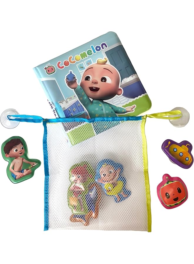 PHIDAL Moonbug Cocomelon Bath Time Books (Eva Bag) With Suction Cups And Mesh Bag - Image 4