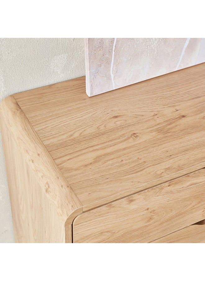 Home Box Nordica 3-Drawer Young Dresser | Dressing Table | Vanity Table | Makeup Table Without Mirror Brown 76x80x40 cm  - Image 3