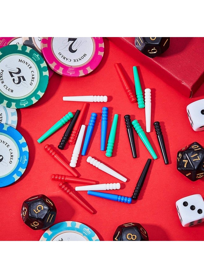 60 Pieces Plastic Cribbage Pegs Tapered Board Pegs Replacement for Cribbage Traditional Board Game, 5 Colors - Image 5