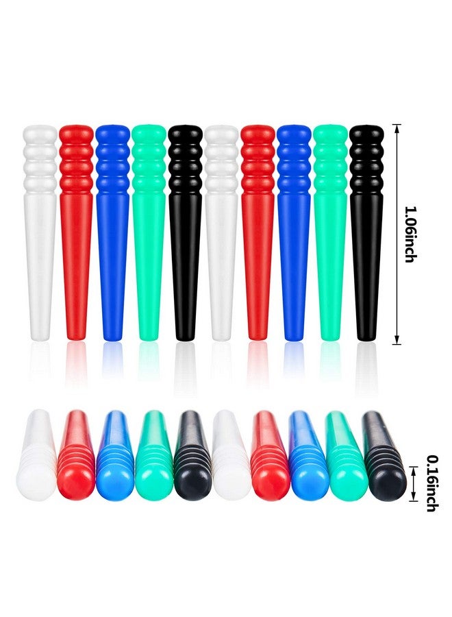 60 Pieces Plastic Cribbage Pegs Tapered Board Pegs Replacement for Cribbage Traditional Board Game, 5 Colors - Image 3