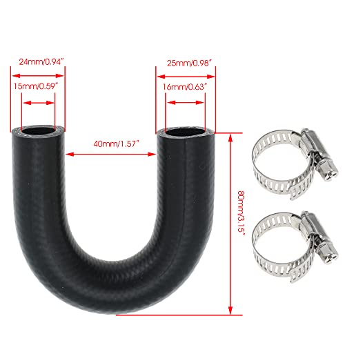 Jofynzo For LT Heater Core Crossover Coolant Bypass Hose with 2 Clamps for Chevy for Pontiac for LS1 LM7 LR4 LQ4 LS6 L59 LQ9 LS2 LS3 LH9 L20 - Image 4