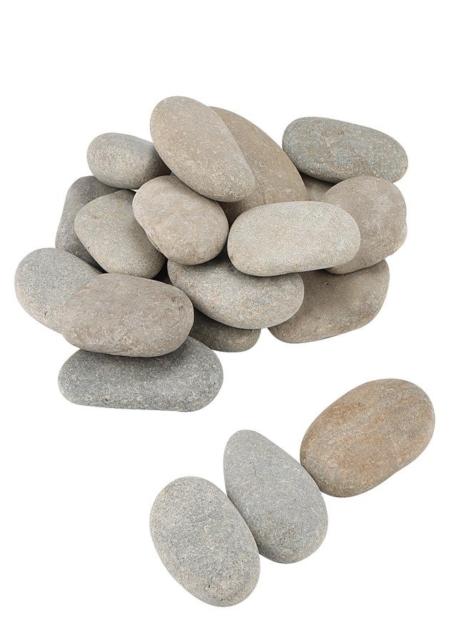 SHEUTSAN 20PCS 3-4 Inch River Painting Rocks, Flat Painting Stone, Crafts Rock Stones Bulk for DIY Project, Hand Crafts - Image 1