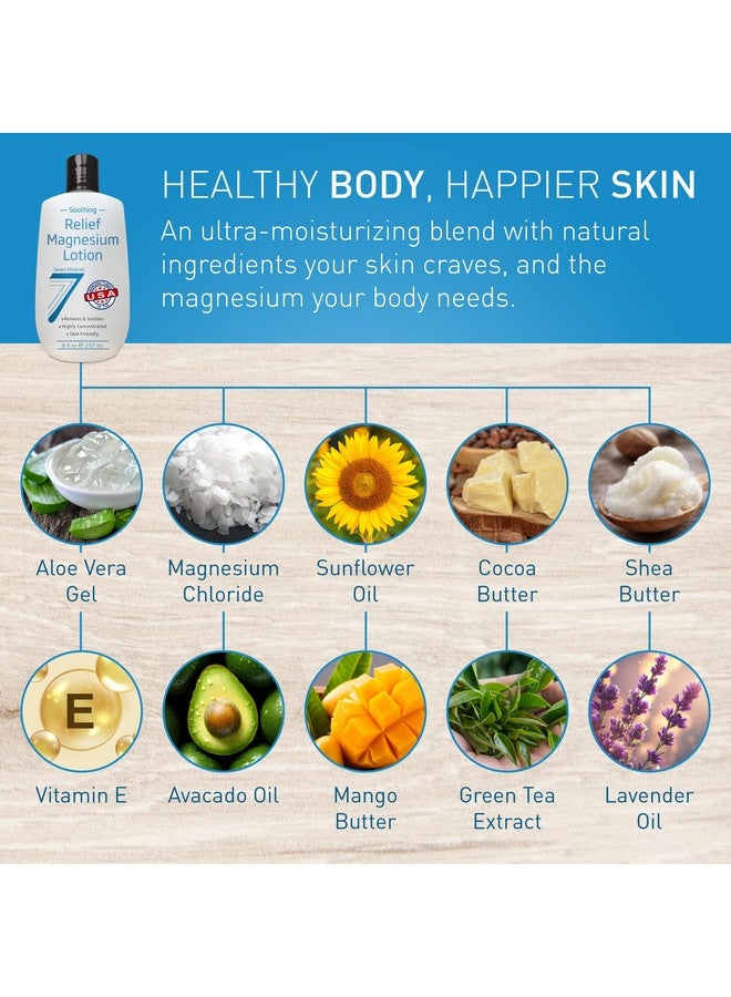 سيفين مينيرالز لوشن المغنيسيوم من سيفين مينرالز للنوم، راحة مُهدئة واسترخاء - تركيز عالٍ من المغنيسيوم لنوم أفضل، وعناية أفضل بالقدمين والمفاصل. لوشن غير دهني بمكونات لطيفة على البشرة - 236 مل - Image 3