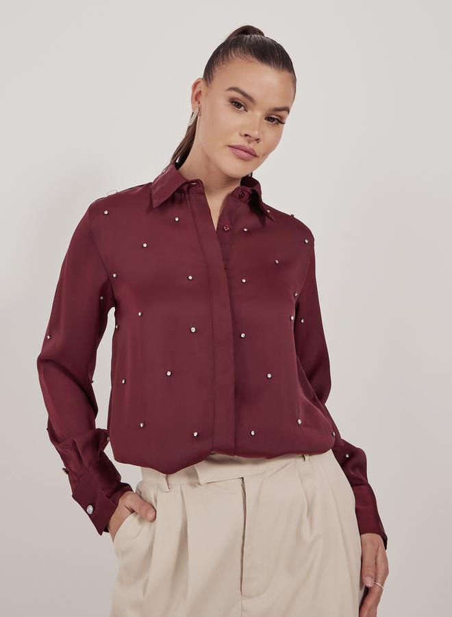 Styli Printed Long Sleeve Button Down Shirt  - Image 1