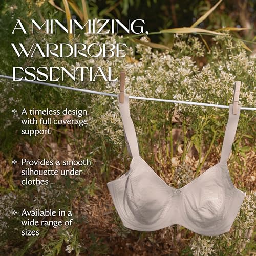 Triumph Essential Minimizer Bra for Women - Full-Coverage Underwire Bra, Natural Shaping - Vanille, 36D - Image 4