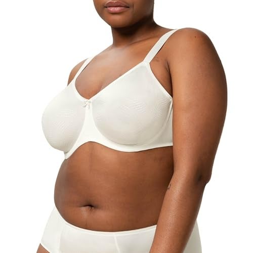 Triumph Essential Minimizer Bra for Women - Full-Coverage Underwire Bra, Natural Shaping - Vanille, 36D - Image 1