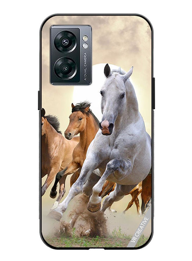 VR CREATIVE Protective Case Cover For OnePlus Nord N300 Running Horses Design Multicolour - Image 1