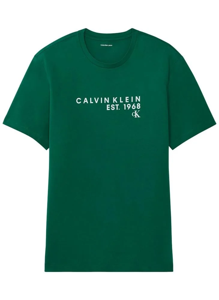 Calvin Klein Jeans  1968 Logo Graphic Crew Neck T-Shirt for Men | Best Price UAE