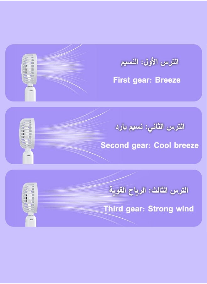 zero-g - 10000 mAh Detachable Power bank,Fan Power Bank 2 In 1,Comes With TYPE-C And LIGHTNING Charging Cables, USB-A Charging Port,White - Image 1