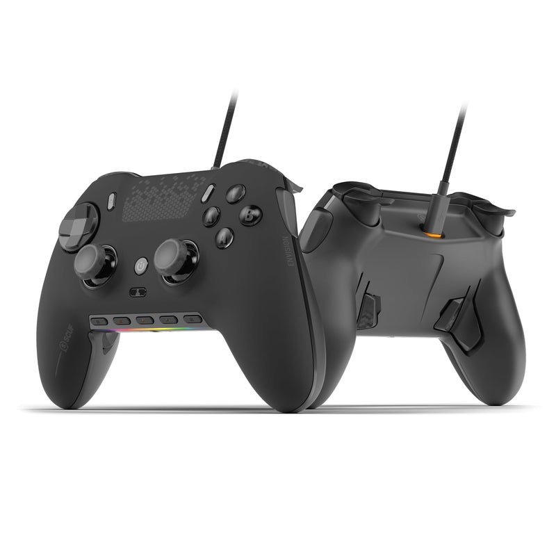 SCUF ENVISION V1 (2023) Wired PC Gaming Controller - Five Remappable G-Keys - Remappable Back Paddles - iCUE Compatible - Black - Image 1
