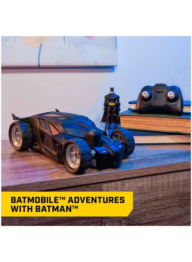 DC Comics, Batman Batmobile Remote Control Car, Easy to Drive, Compatible with Batman Figures, Kids Toys for Boys and Girls Ages 4 and Up - Image 2
