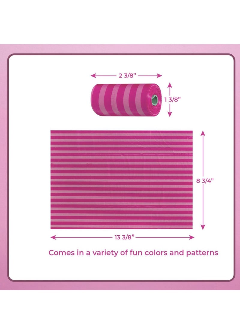 amchi baby Amchi Baby Disposable Scented Bags pack of 10 rolls/200 Bags with Dispenser- Pink  - Image 4