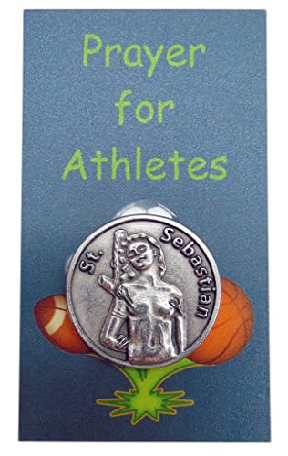 Westmon Works St Sebastian Athletes Prayer Set for Kids that Play Sports with Metal Token and Saint Holy Card - Image 1