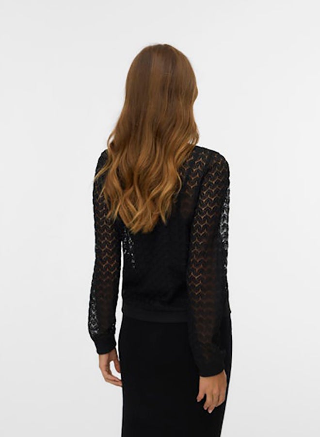 VERO MODA Vmbecca Ls Bomber Lace Top Jrs - Image 2