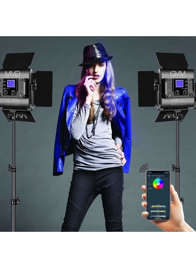 GVM Great Video Maker GVM RGB LED Video Light, 800D Photography Lighting with APP Control, Video Light for YouTube Outdoor Studio, Led Panel Video Light (Not Include Stand)  - Image 5