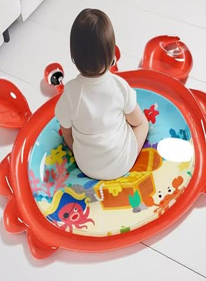 SEMITO Baby Kids Water Play Mat Toys Inflatable Tummy Time Water Play Mat and Toddlers Perfect Fun Activity Inflatable Mat, Outdoor Water Play Mat for Baby 80 x 110 CM Crab Design - Image 4