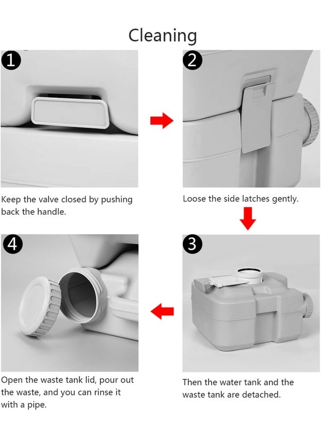 Portable Toilet for Camping Traveling Outdoor Recreational Activities Portable Potty for RV Camper Van Trailer Motorhome Truck 5.2 Gallon  - Image 5