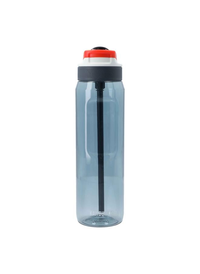 Kambukka Lagoon Gourd Leak-Proof Water Bottle with Straw Transparent Blue 1 Liter - Image 1