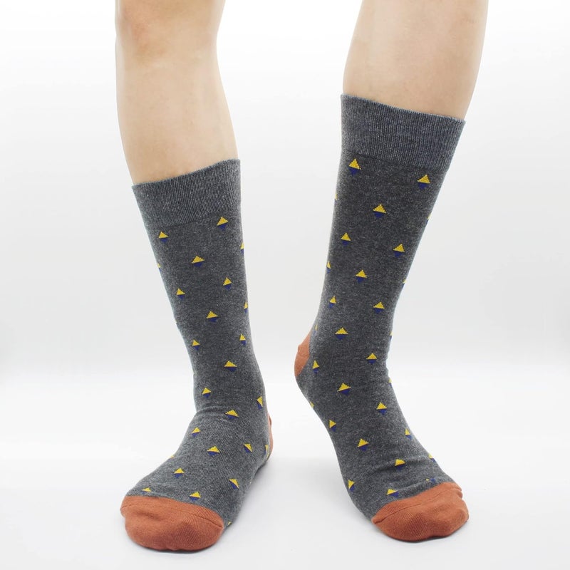 TOEJYJ Mens Fun Dress Socks, Pattern Funny Casual Socks Pack, Colorful Striped Cotton Novelty Socks Size 10-13 - Image 3