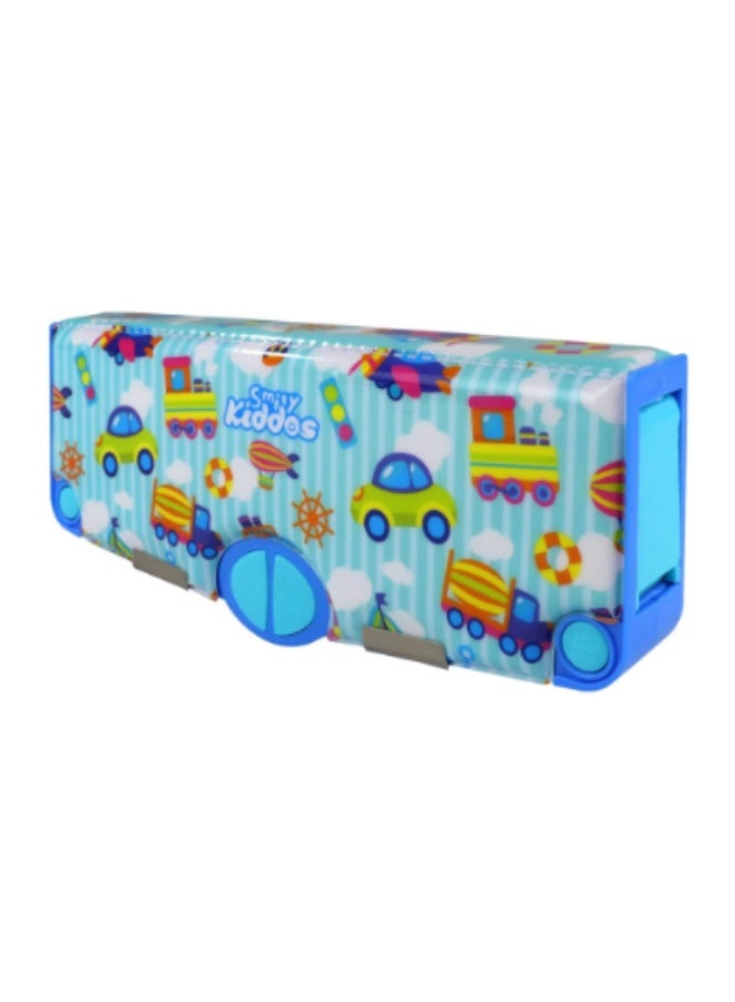 SMILY KIDDOS Smily Kiddos Pop Out Pencil Box Transport Theme - Light Blue - Image 3