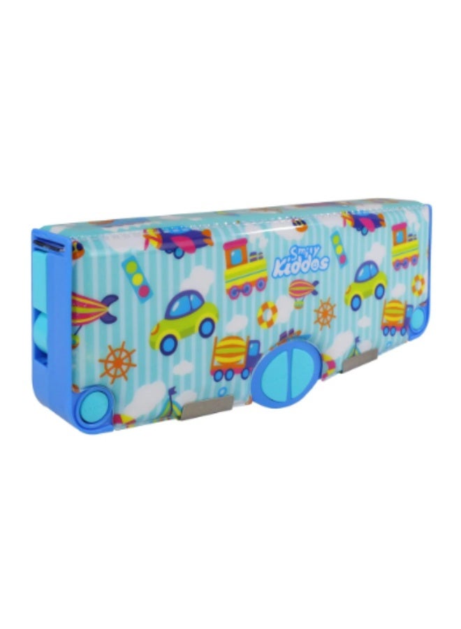 SMILY KIDDOS Smily Kiddos Pop Out Pencil Box Transport Theme - Light Blue - Image 2