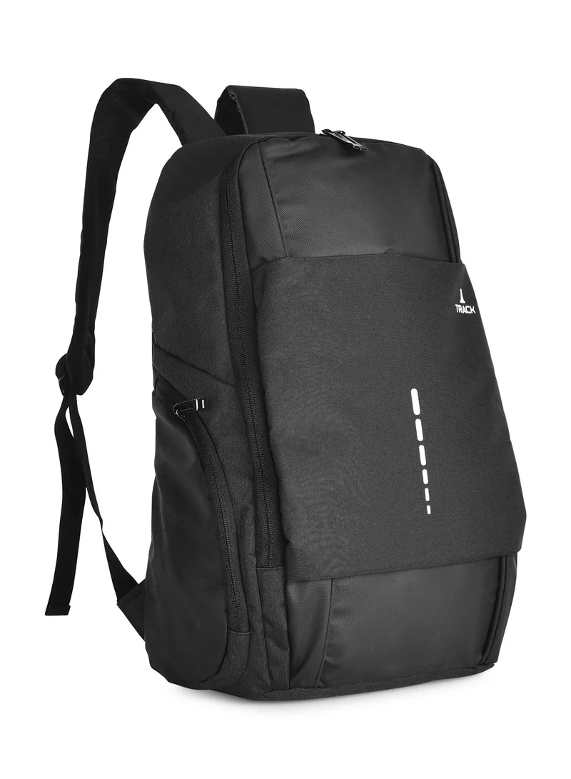 تراك حقيبة الظهر من تراك بمنفذ USB ، قماش لون أسود