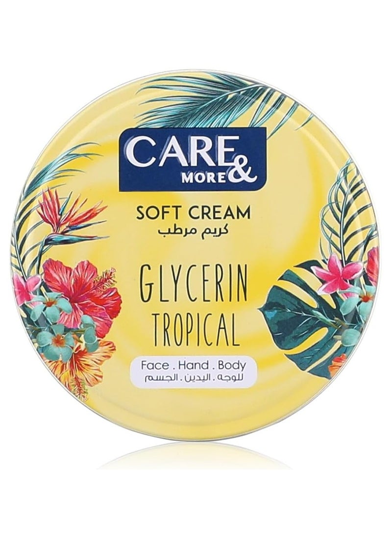 Care & More - Soft Cream With Glycerin Tropical 75ml - Image 1