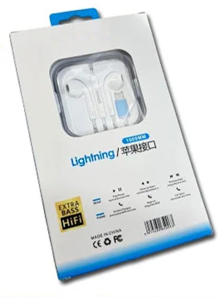 K12 Lightning Earphones , Comfortable in-ear design for a long, pain-free listening experience , High-quality noise isolation technology , Built-in microphone and full call and volume control , Compatible with iPhone devices , Clear sound and a clear communication experience