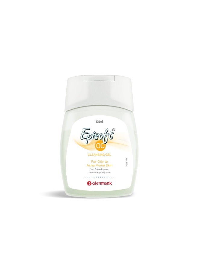 إيبيسوفت جل التنظيف Episoft OC للبشرة الدهنية | للبشرة الدهنية، المختلطة والعادية | غسول يومي للوجه | منظف للبشرة المعرضة لحب الشباب | موصى به من قبل أطباء الجلدية | مناسب للرجال والنساء | 125 مل - Image 1