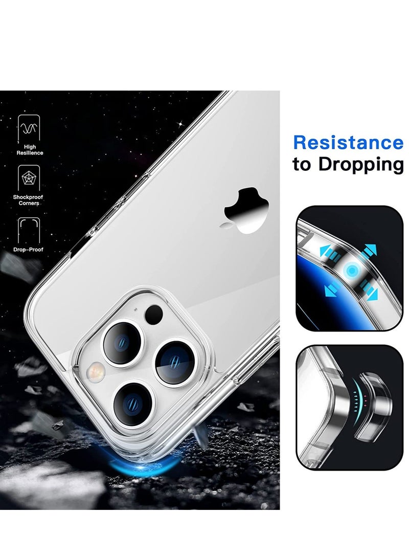 MUNTAQI Case for iPhone 14 Pro Max 6.7-inch, Shockproof Phone Bumper Cover, Anti-Scratch Clear Back (Clear) - Image 5