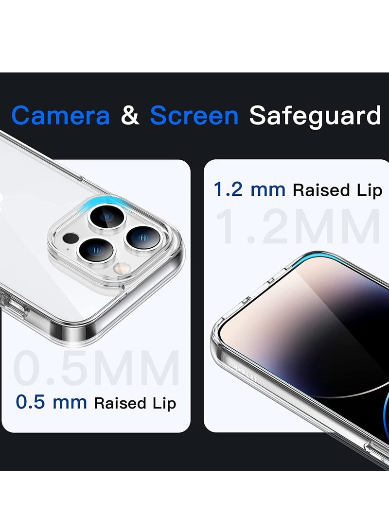 MUNTAQI Case for iPhone 14 Pro Max 6.7-inch, Shockproof Phone Bumper Cover, Anti-Scratch Clear Back (Clear) - Image 4