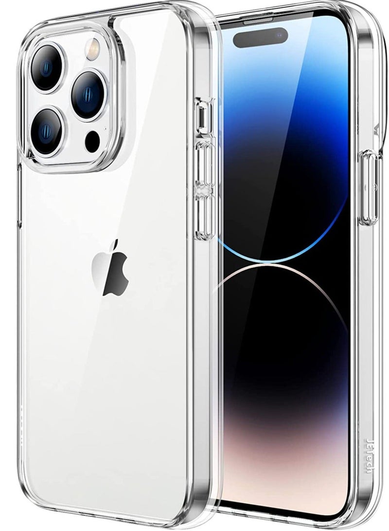 MUNTAQI Case for iPhone 14 Pro Max 6.7-inch, Shockproof Phone Bumper Cover, Anti-Scratch Clear Back (Clear) - Image 1