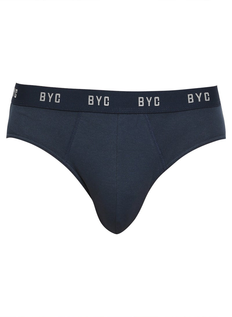 BYC MEN'S COTTON BRIEF - NAVY BLUE - Image 1
