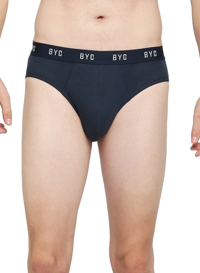 BYC MEN'S COTTON BRIEF - NAVY BLUE - Image 3