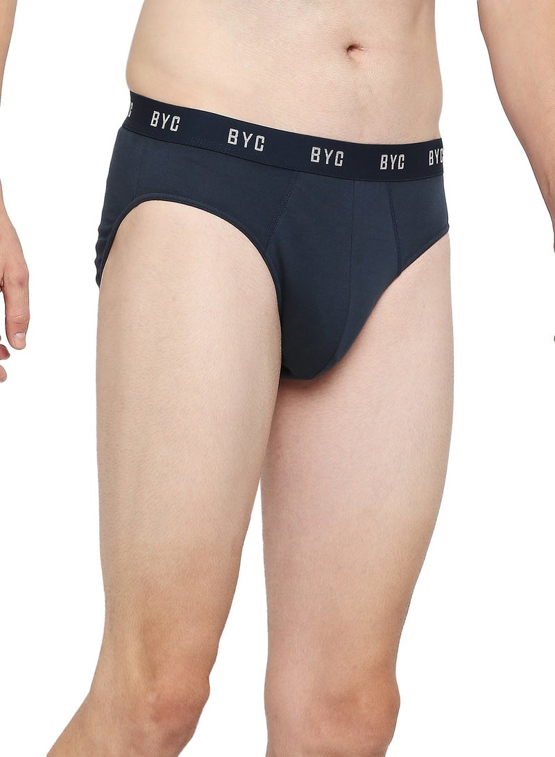 BYC MEN'S COTTON BRIEF - NAVY BLUE - Image 5