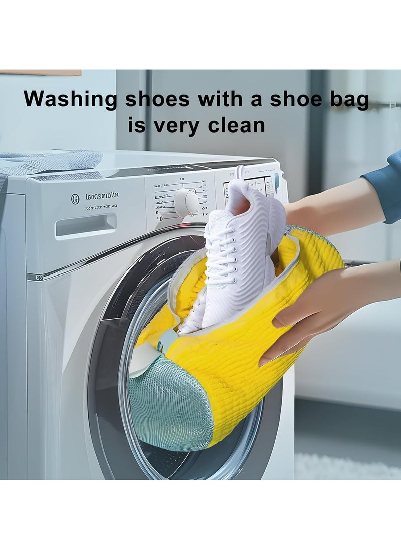 Oasisgalore - Reusable Shoe Washing Bag for Washer and Dryer - Sneaker Cleaning Bag (Yellow) - Image 1