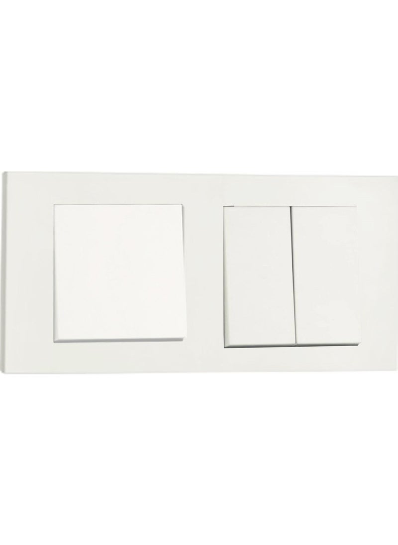 Ovivo Grano White Set of 2 Switch + Commutator 