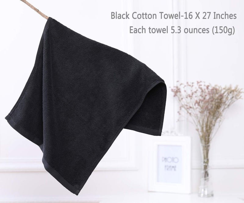 PERFEHAIR Black Salon Towels (2-Pack, 16 X 27 Inches)-Barber Hand Cotton Towel for Gym, Bath, Spa, Shaving, Shampoo - Image 5