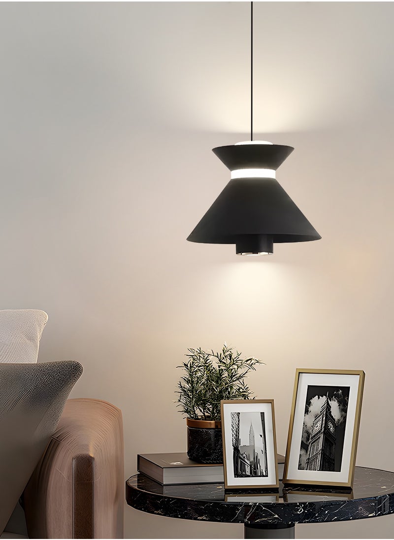 YATAI LIGHTING Modern LED Pendant Light Fixture, 10W Adjustable Conical Pendant  , Dimmable 3000K-6000K for Kitchen/Bedroom/Living Room, Black  - Image 5
