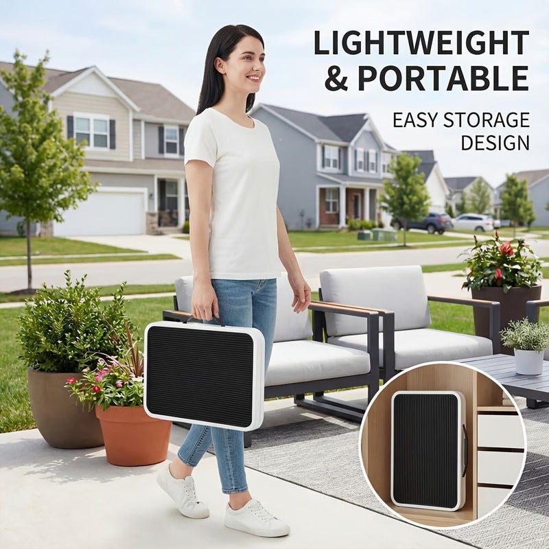 Foldable Stepladder Black Metal Stable Platform Non Slip Multi Purpose Thickened Steel Indoor Outdoor - Image 5