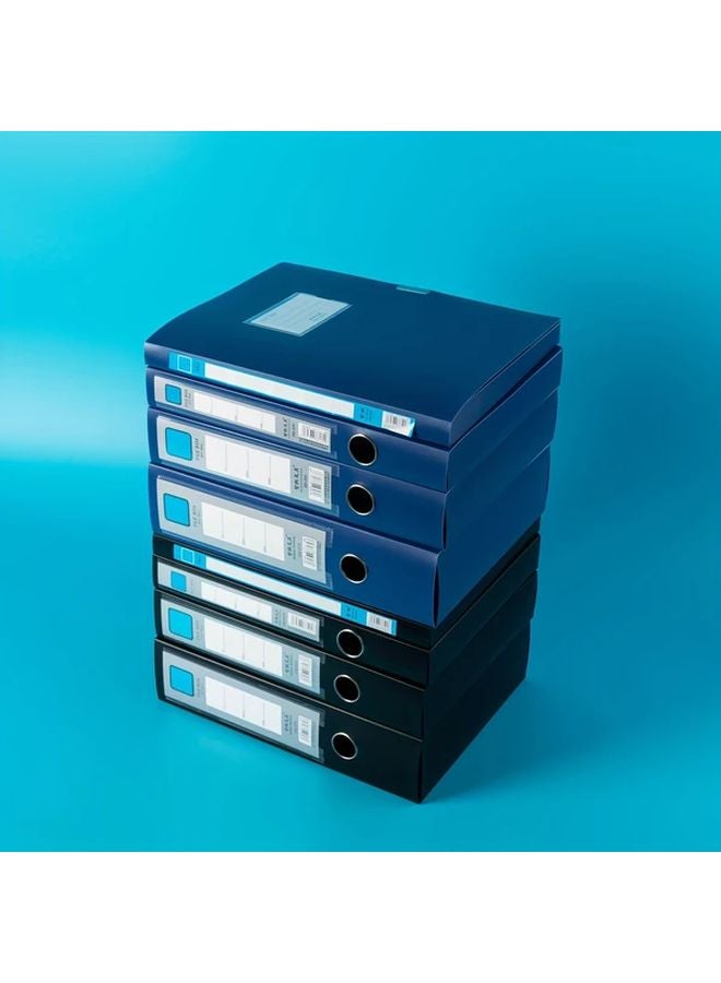 Blue 11 Pcs A4 Plastic File Folders with Metal Clasps 5 5cm Width Document Organizer - Image 3